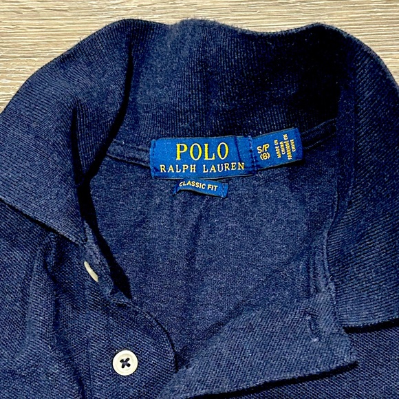 POLO Ralph Lauren Performance Jersey Polo Shirt Kid Navy Size 8 - Picture 6 of 6